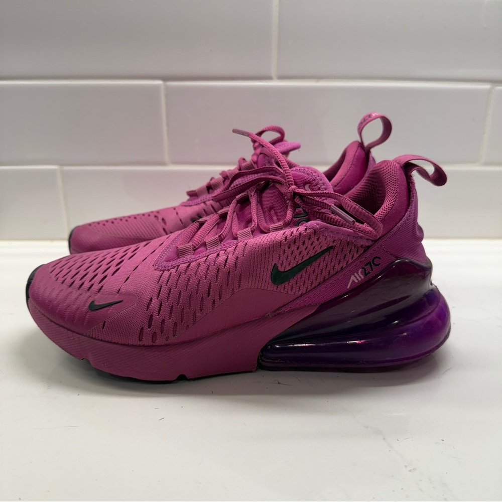 Pink Purple Maroon Nike AirMax 270 Sneakers